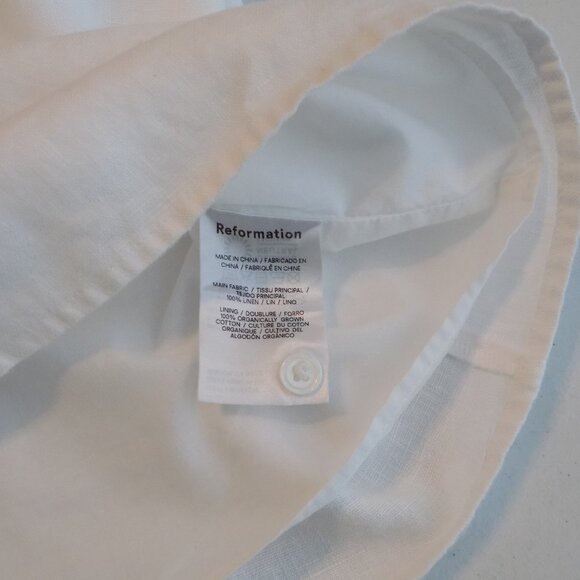 Reformation Jessi White Linen Mini Dress - Picture 8 of 10